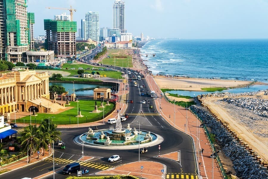 A Scenic Aerial View Of Colombo In Sri Lanka