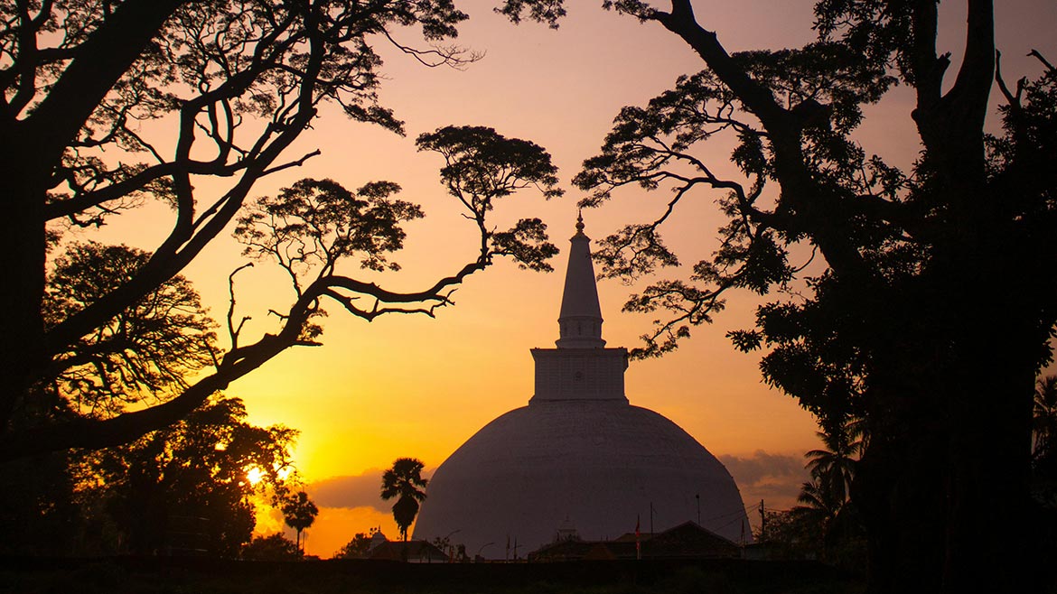 The ancient stupa, 'Ruwanweliseya' situated in Anuradhapura, Sri Lanka