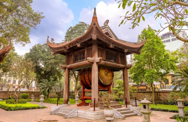 Drum Tower at Temple of Literature in Hanoi, Vietnam