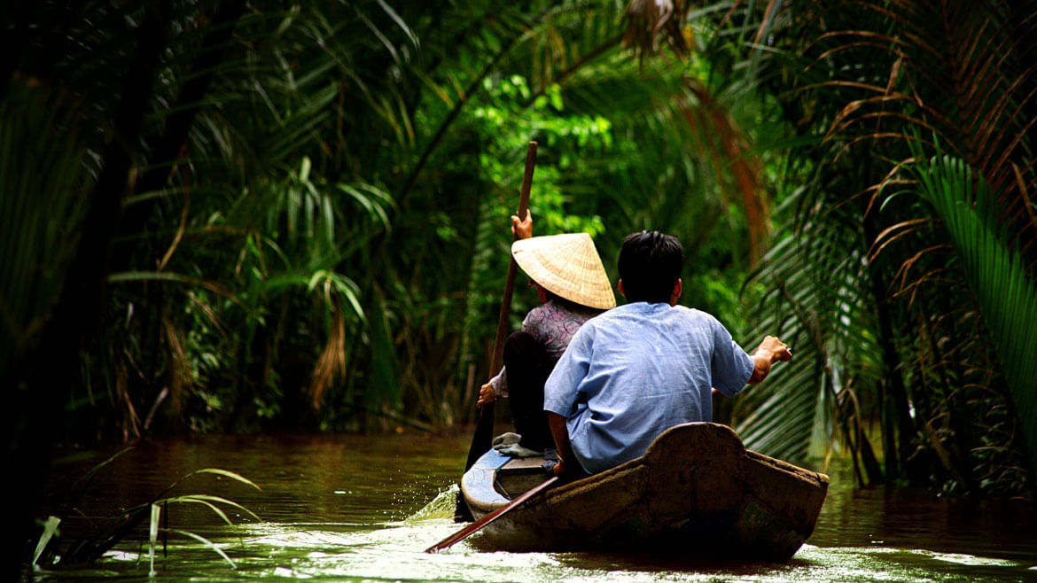 Vietnam Mekong Cruise River Rowboat