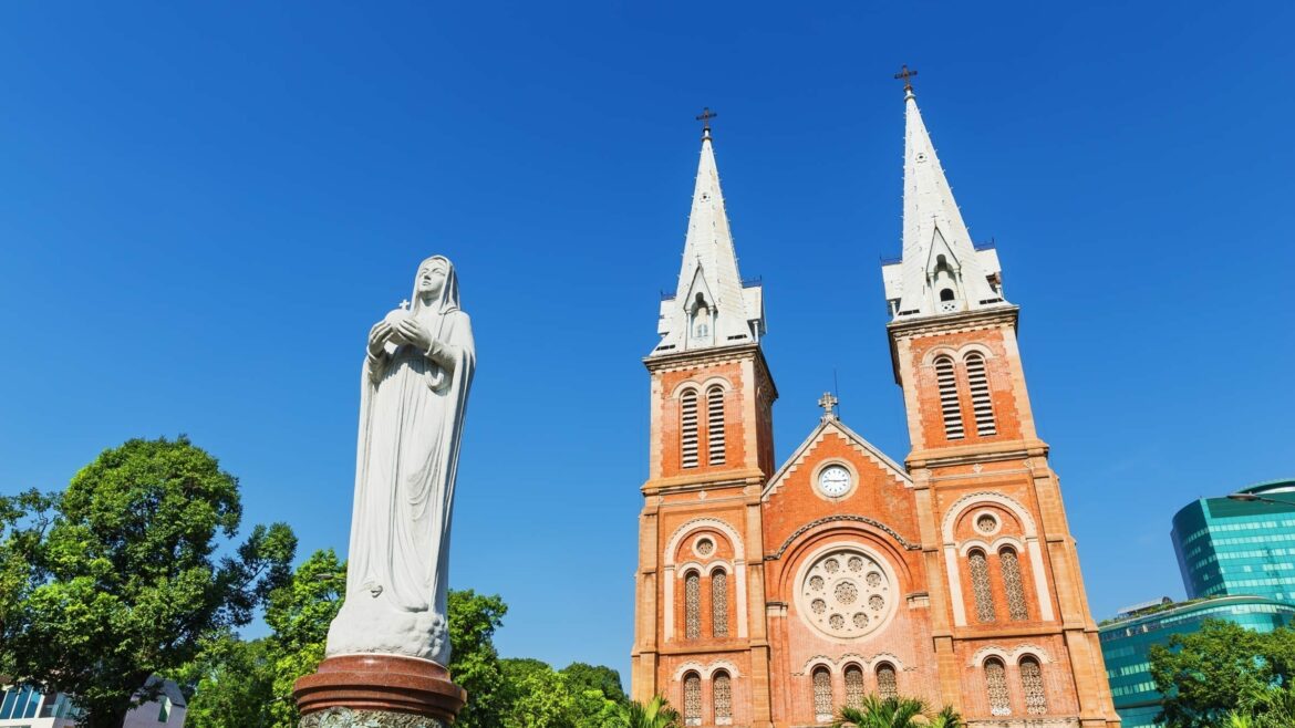 Sai Gon notre dame cathedral basilica, Vietnam, included in tours offered by Asia Vacation Group