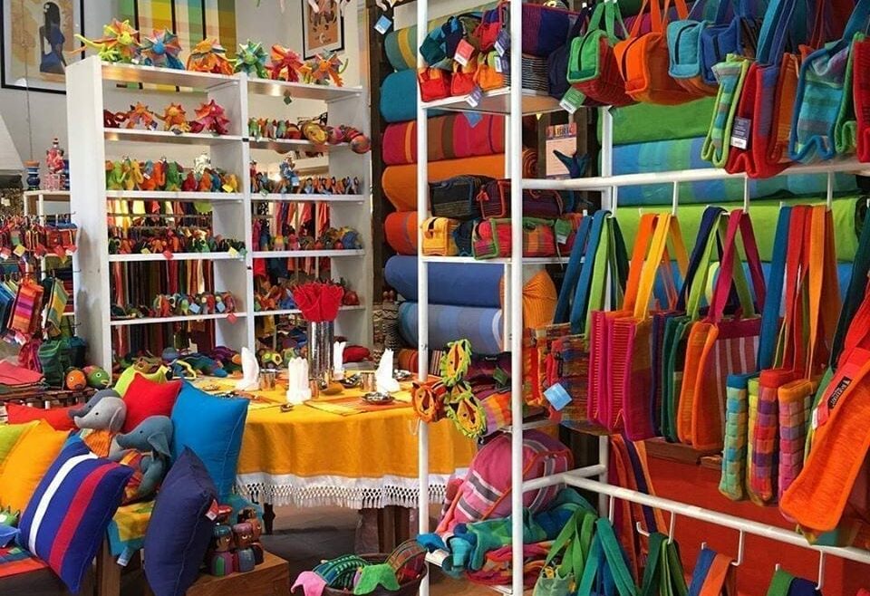 Drop by a lovely colorful store at Galle Fort on a trip to Sri Lanka
