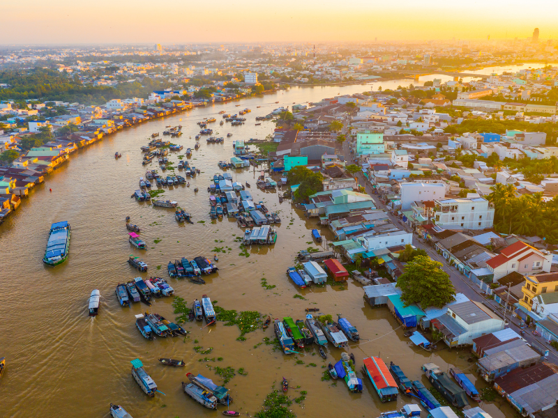 Cai Rang Floating Market, Can Tho City, Mekong Delta, Vietnam