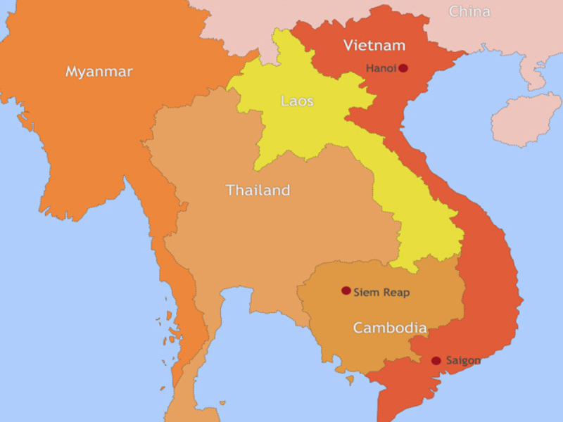 Vietnam neighboring countries: Laos, Cambodia and China