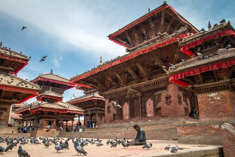 A Serene Temple in Kathmandu, Nepal