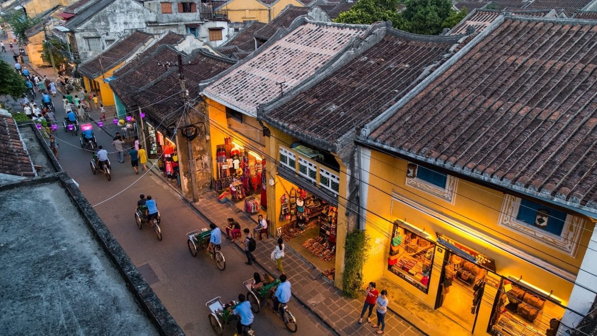The glamour of busy Hoi An ancient town. included in tours offered by Asia Vacation Group