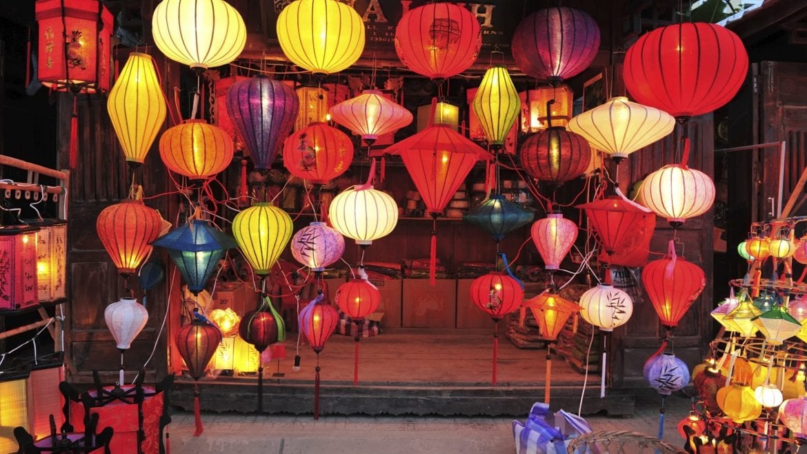 Hoian Lantern shop, Vietnam, included in tours offered by Asia Vacation Group