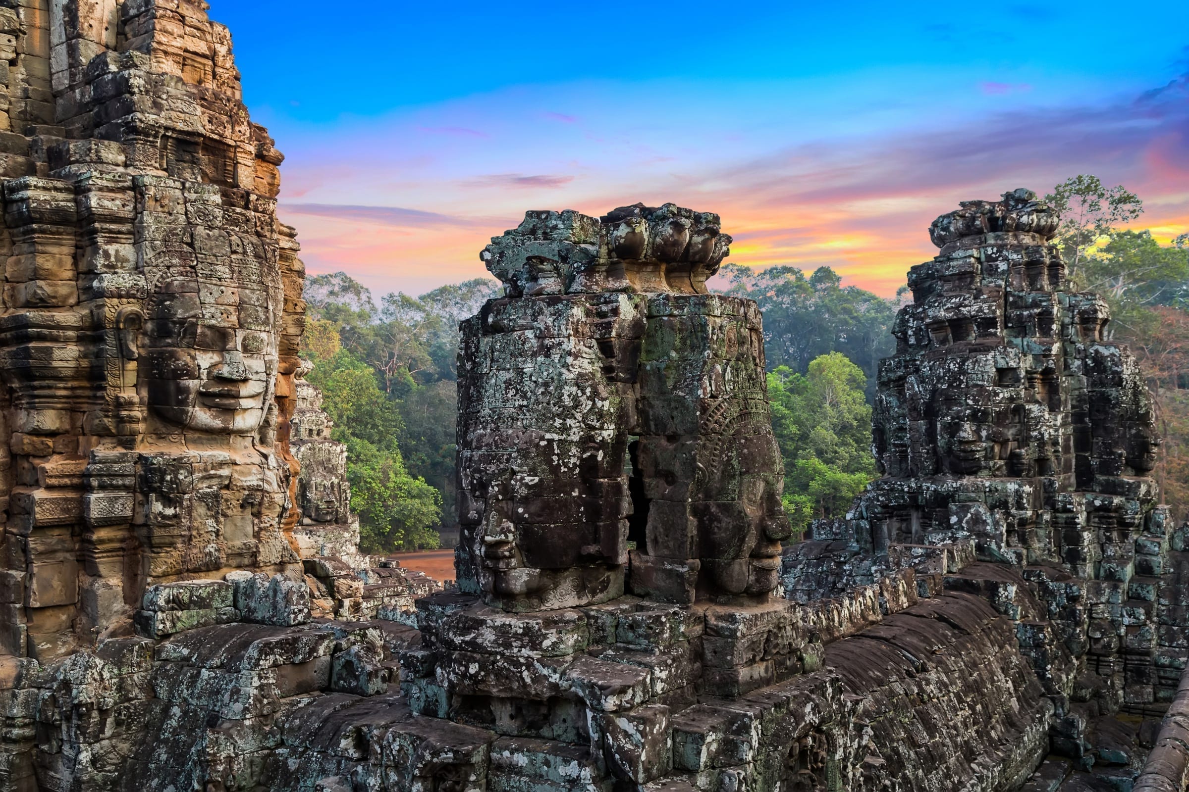 Bayon Temple in Siem Reap, Cambodia, offered in a tour with Asia Vacation Group