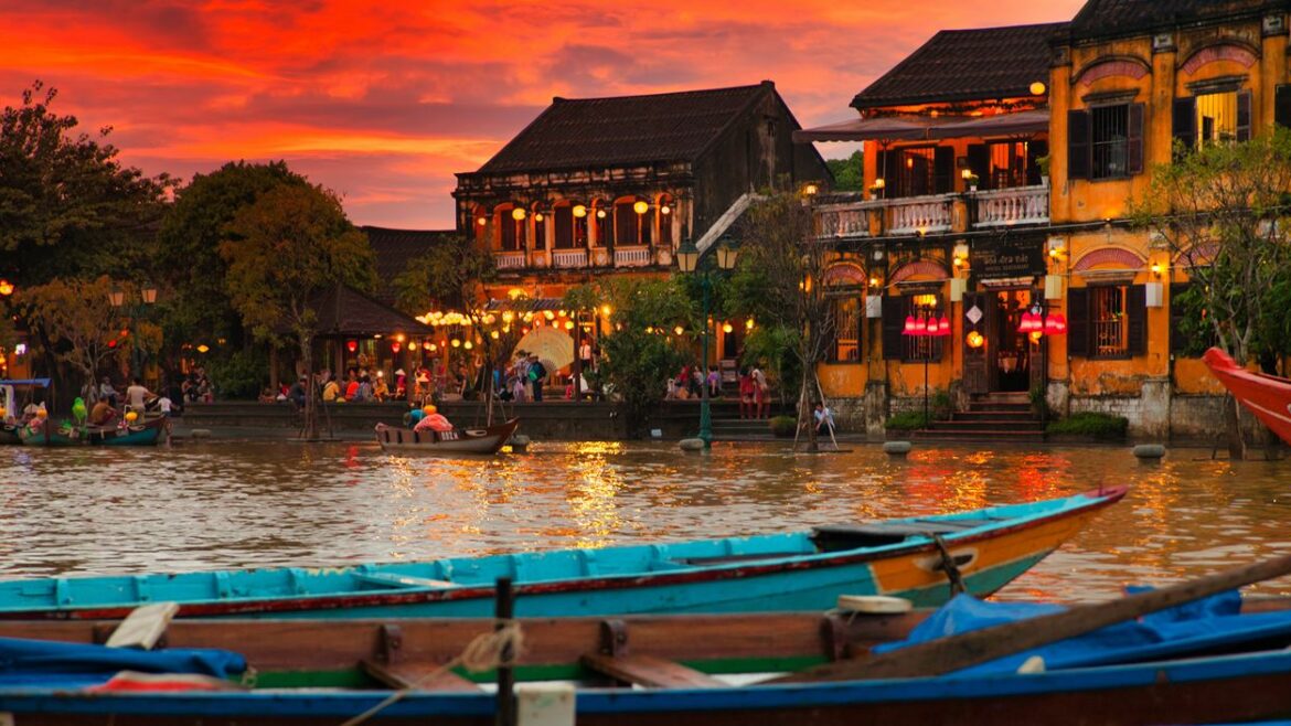 Hoi An Vietnam River Sunset